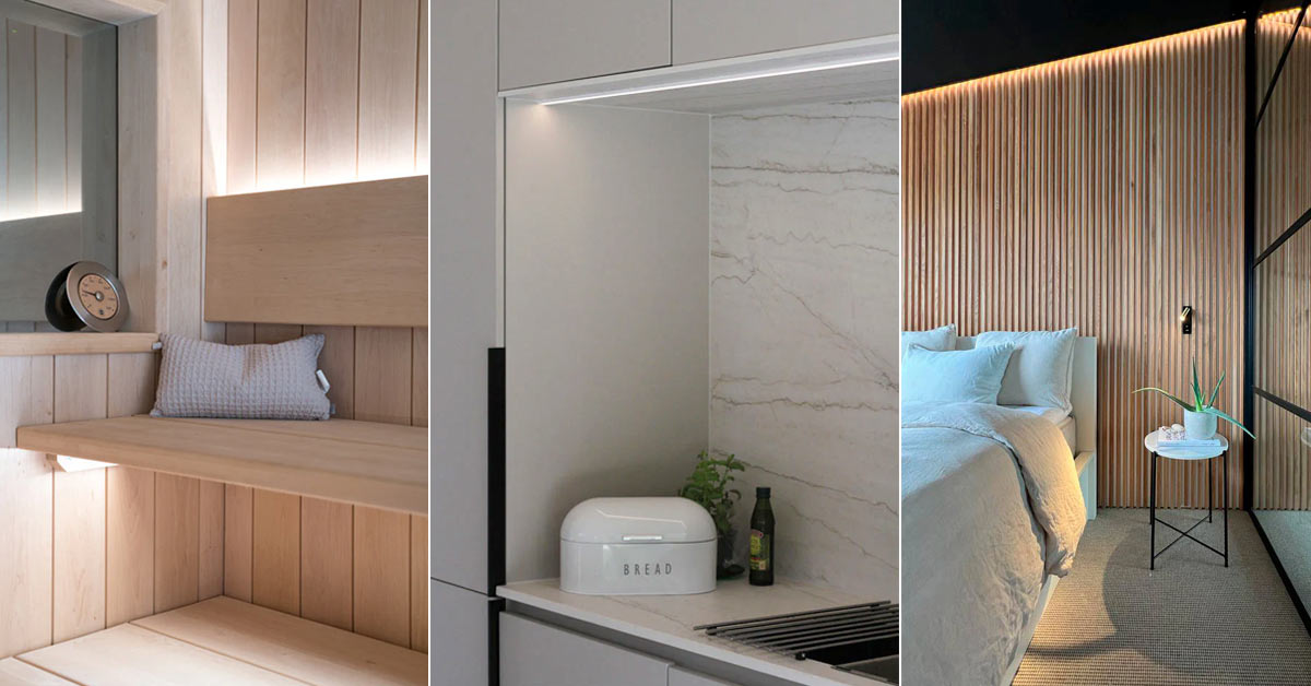 Tyylikkäitä LED-tuotteet asentamisesta eri tiloissa, eri valaistusratkaisuja kodin sisustukseen.