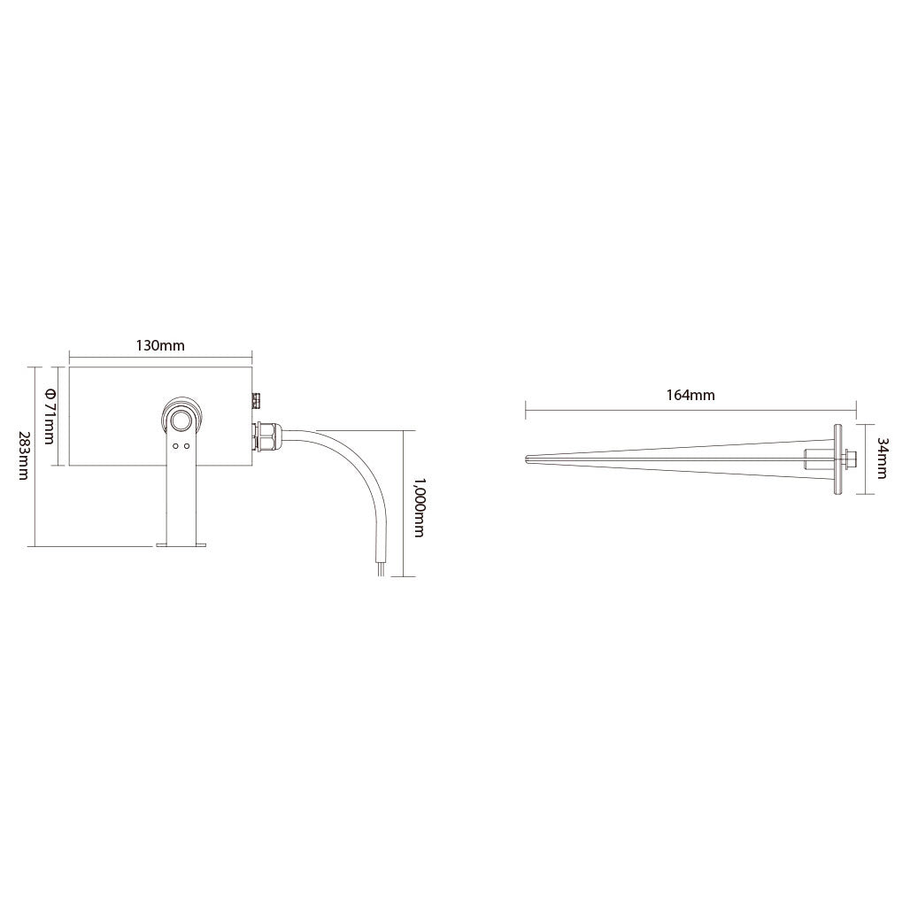 12W RGB+CCT LED-trädgårdslampa 1100lm IP66 FUTC11ZR - Zigbee + Smart LED 2.4G + DMX