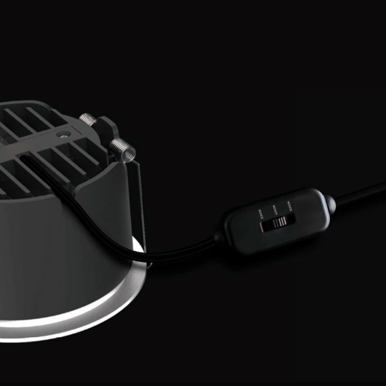 6W SPARK LED-alasvalo 3-CCT kytkimen kanssa, valkoinen, monipuolinen valaistusratkaisu, IP20