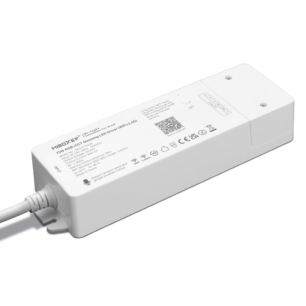 5in1 receiver for all 12-24V LED-tapes RGB+CCT WL5 - Smart LED 2.4G WIFI (Alexa/Google Assistant)+DMX