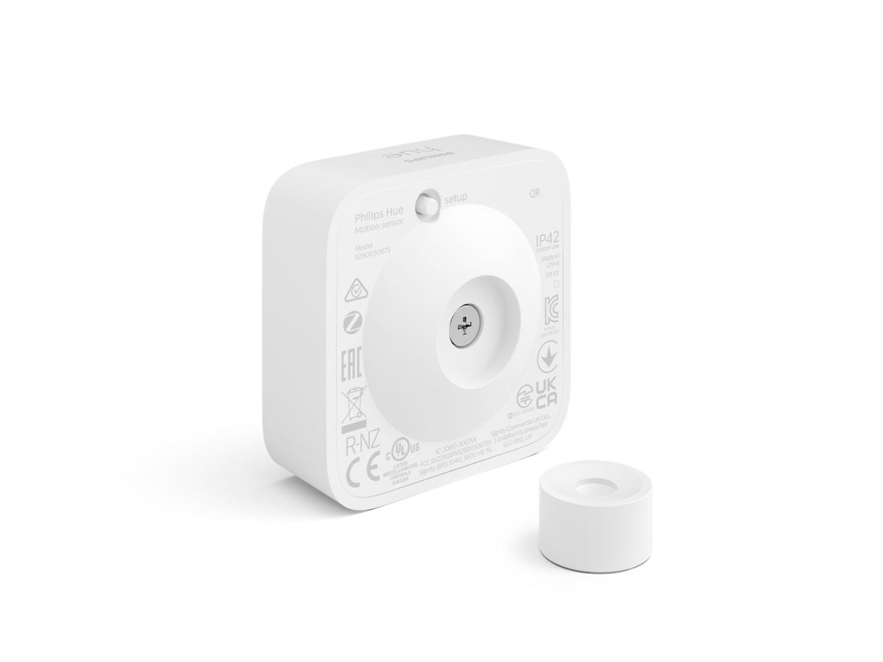 Philips Hue liiketunnistin, valkoinen liiketunnistin, automaattinen valaistus liikkeen mukaan.