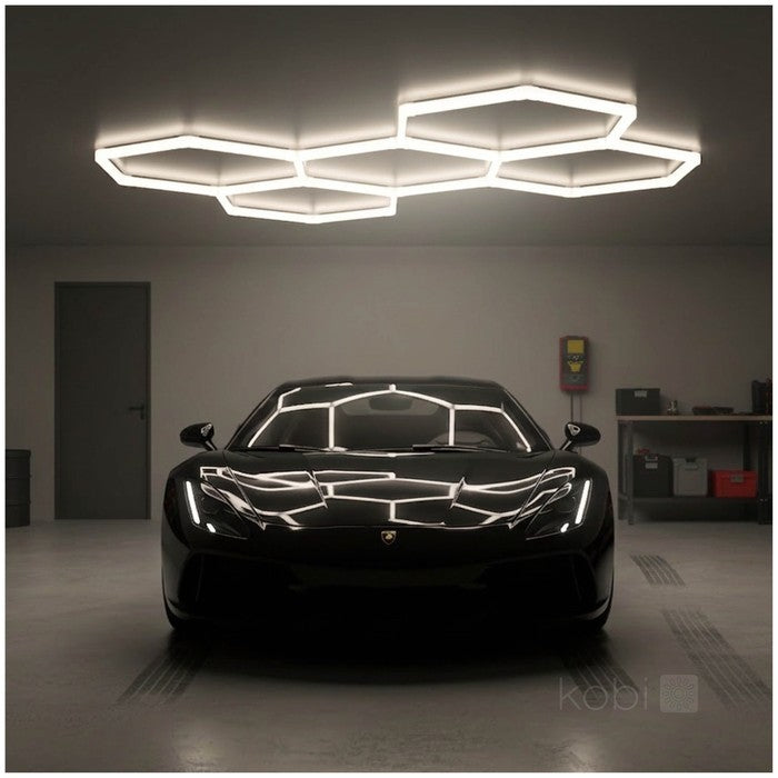 LED HEXLINE 208x300cm hexagon-taklampa