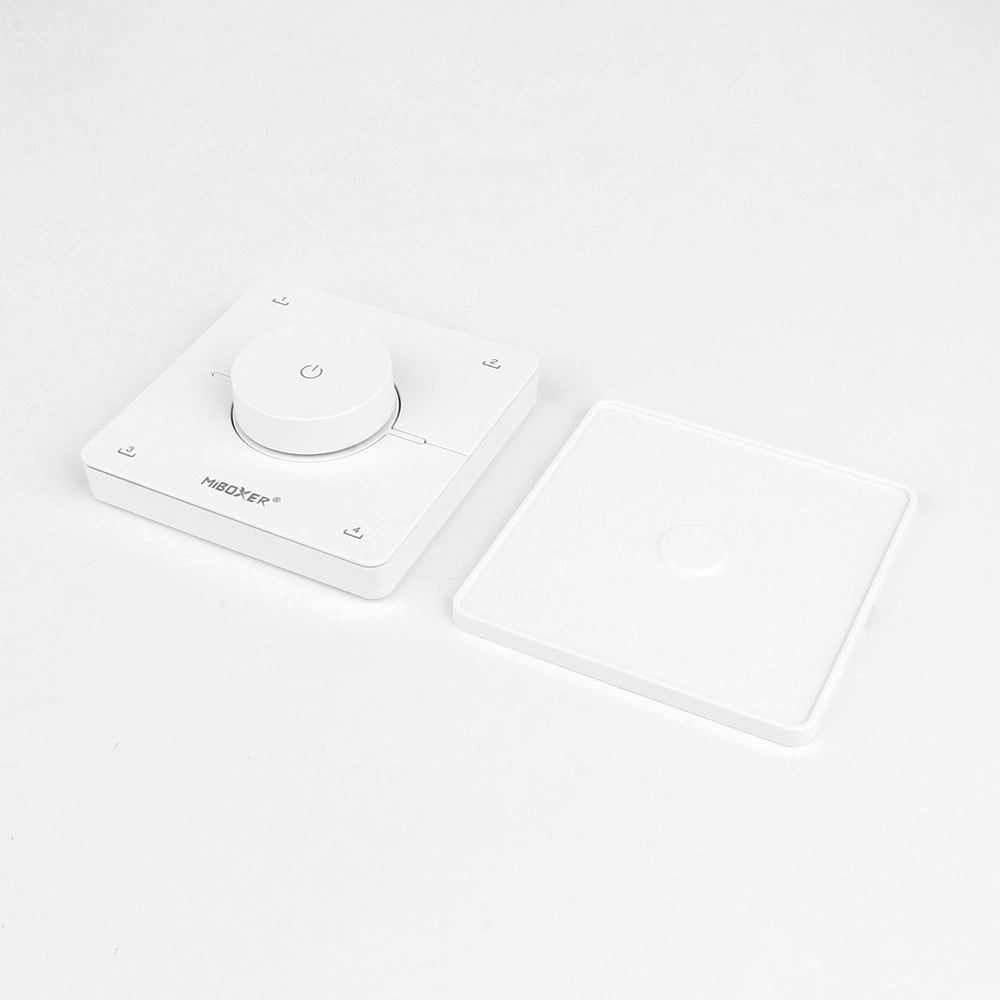 Trådlös 1-kanals LED-väggkontroller + 4 scener vitt, dimning och CCT-färgtemperaturkontroll K0-W - Easy RF 2.4G