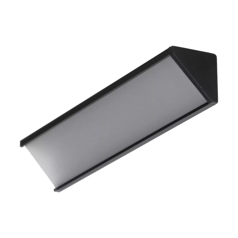 KAAPPI12-DUO-LED-kulmalista musta päätypaloilla ja diffuusorilla