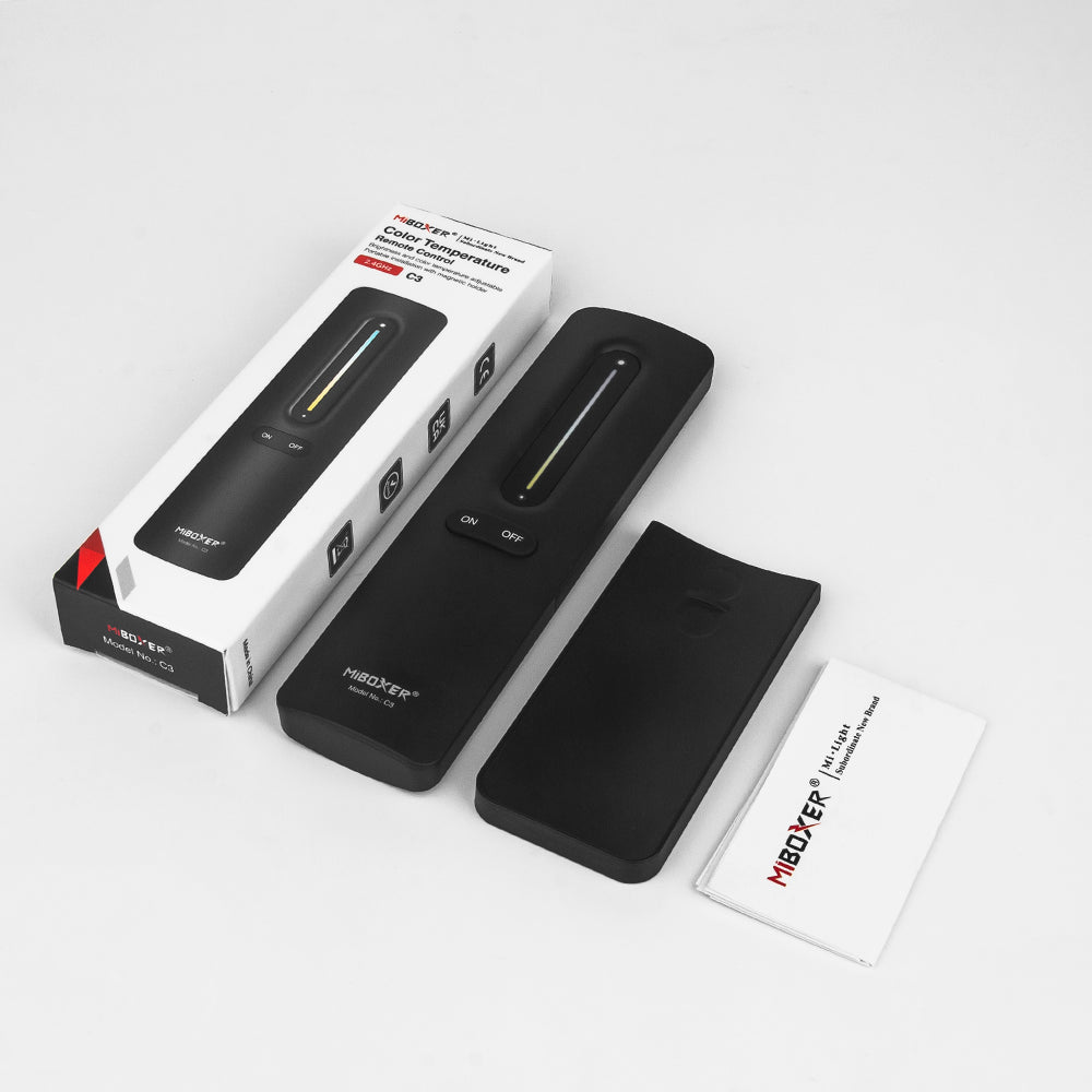 CCT 1-kanals LED-fjärrkontroll med färgtemperaturkontroll och dimning C3 - Easy RF 2.4G