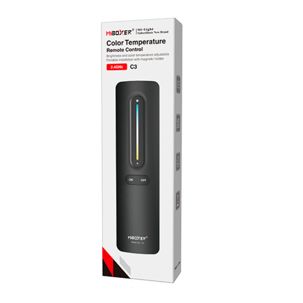 CCT 1-kanals LED-fjärrkontroll med färgtemperaturkontroll och dimning C3 - Easy RF 2.4G