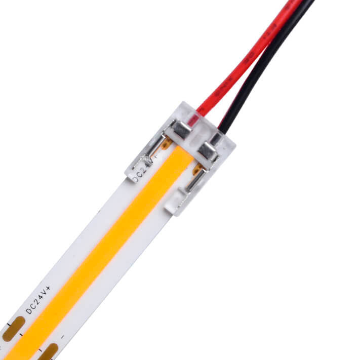 COB dotless 10mm LED strip connector strip to wire