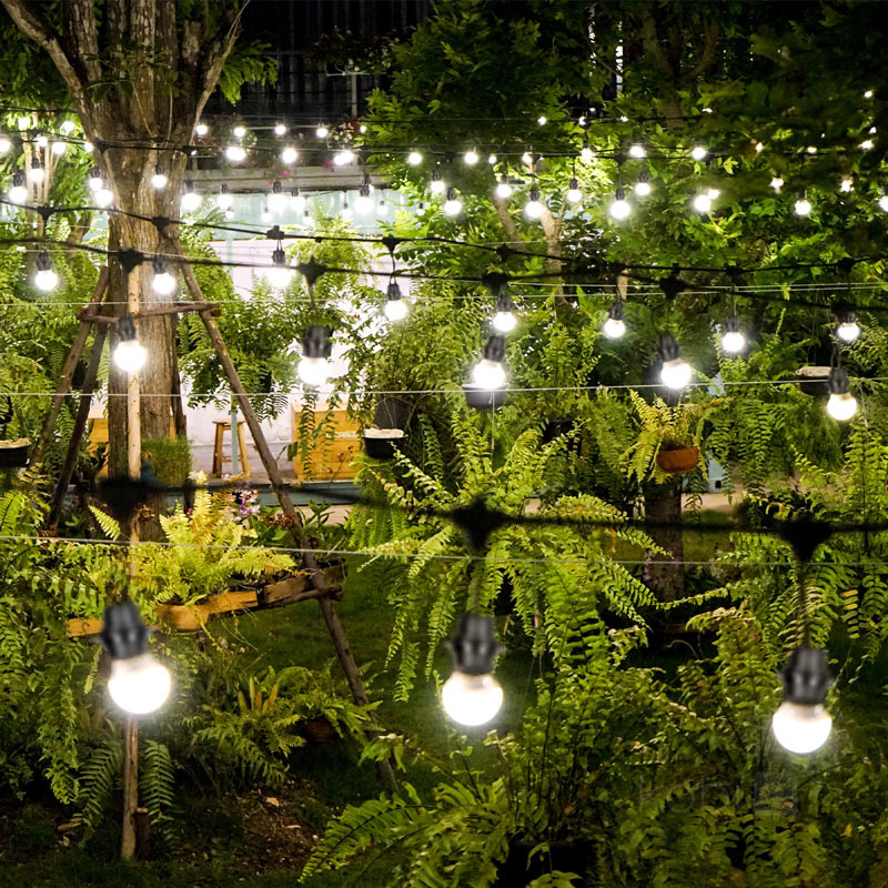 CRETE LED-ljusslinga set 5m ljusslinga inkl. 5 st E27 lampsockel, IP44 (endast 5m slinga)