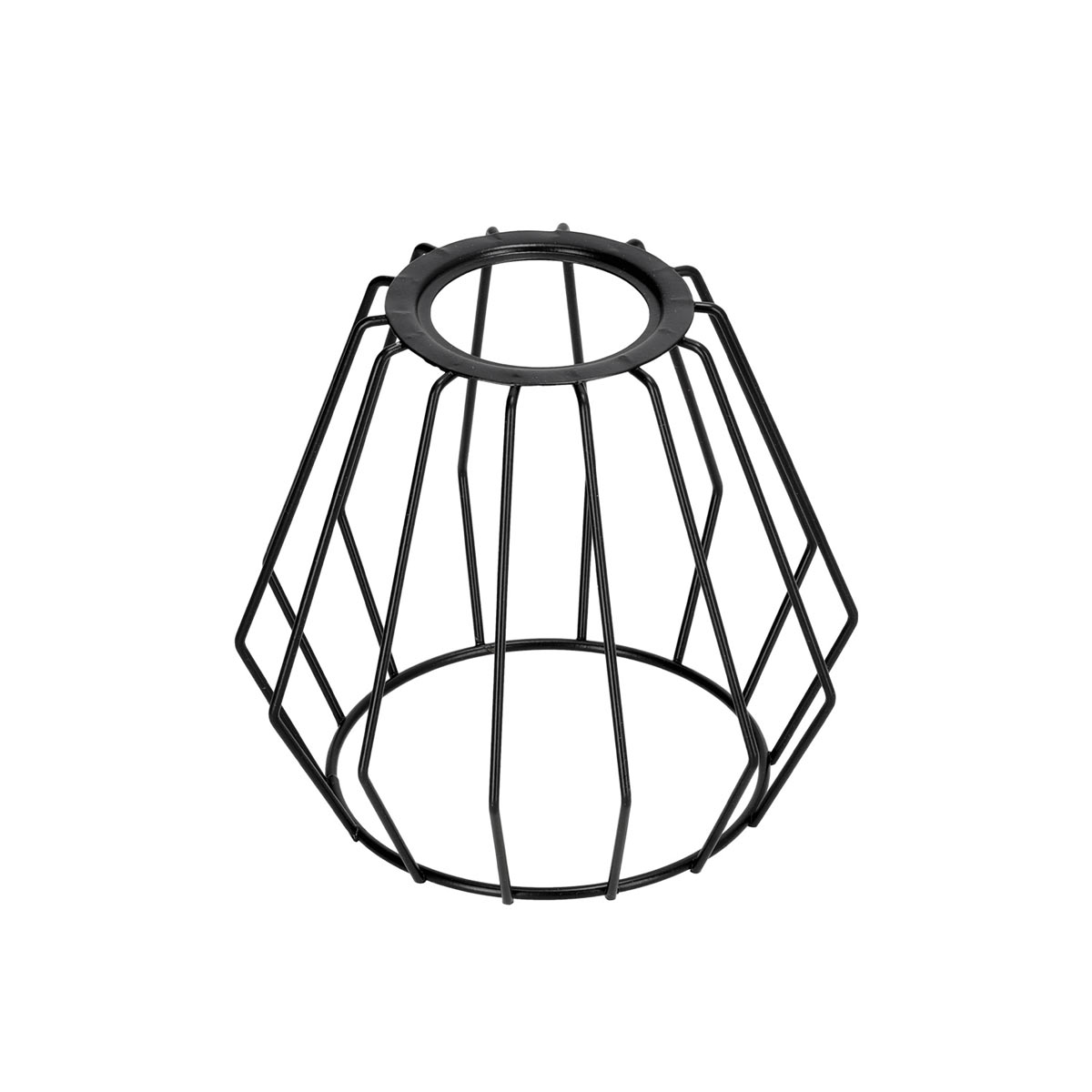 CRETE LED-ljusslingset metallskärmar 5 st, CAGE svart LS D1