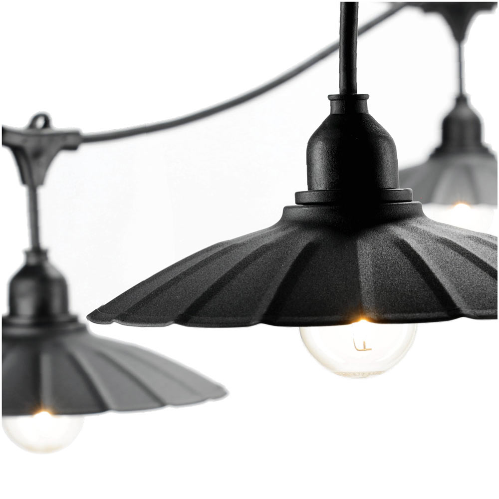 CRETE LED-ljusslingset metallskärmar 5 st, AALTO svart LS M1