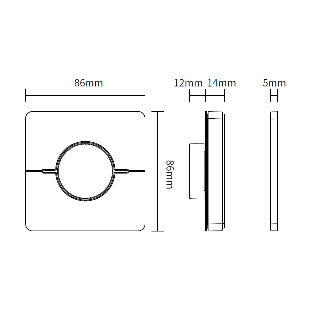 Trådlös 1-kanals LED-väggkontroller + 4 scener vitt, dimning och CCT-färgtemperaturkontroll K0-W - Easy RF 2.4G