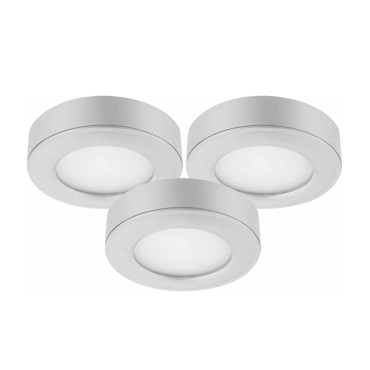 4W LED-spotlights 3 st 2700K, satin, 3x305lm CRI80, IP21, dimbara inkl. transformator MD-209