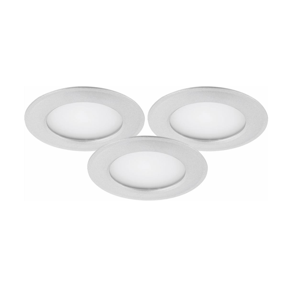4W LED-spotlights 3 st 2700K, satin, 3x305lm CRI80, IP21, dimbara inkl. transformator MD-209