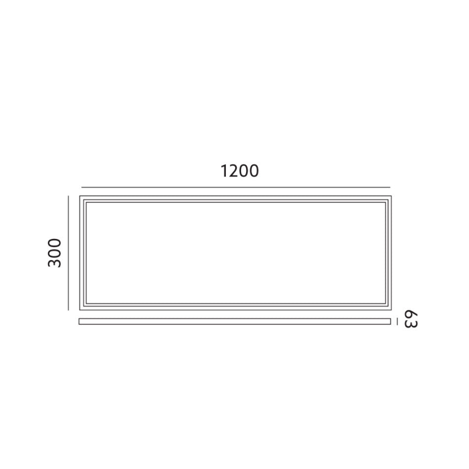 klik-led-paneelin-pintakehys-30x120-63mm-mitat