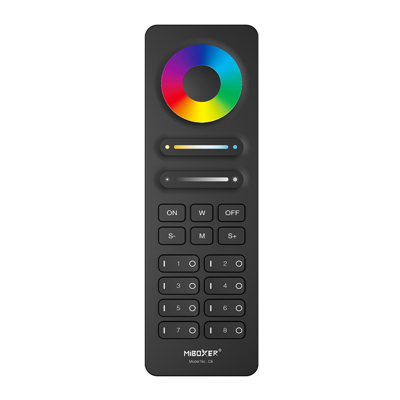 Remote control 4-channel. RGB+CCT black C5 - Smart LED 2.4G