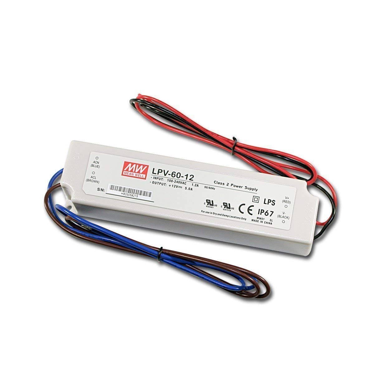 60w 12V LED-muuntaja LPV-60-12 IP67