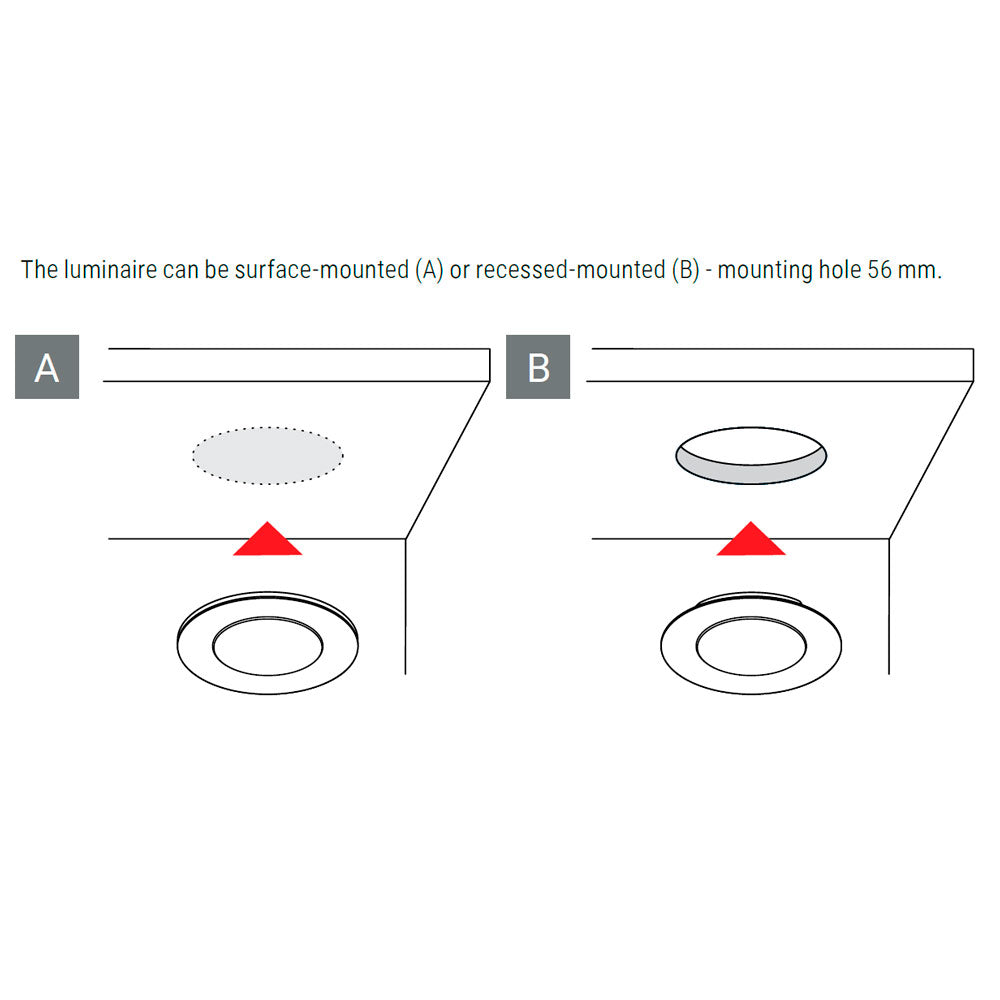 2,8W 12V LED-skåpbelysning MAGNETO svart, 260lm CRI80, IP20, dimbar