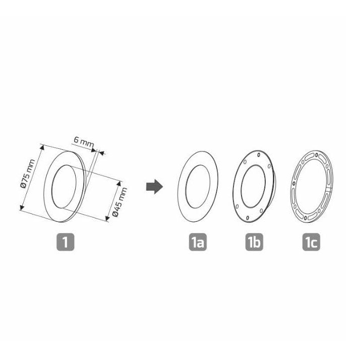 2,8W 12V LED-skåpbelysning MAGNETO svart, 260lm CRI80, IP20, dimbar