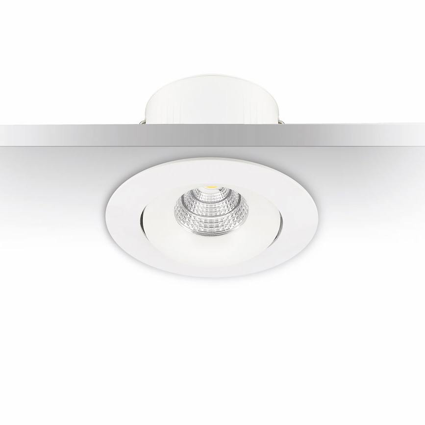 7W LED-downlight MD-70 NXT vit, ~630lm, 35°, 3-CCT 2700-3000-4000K, CRI>95, IP44, dimbar