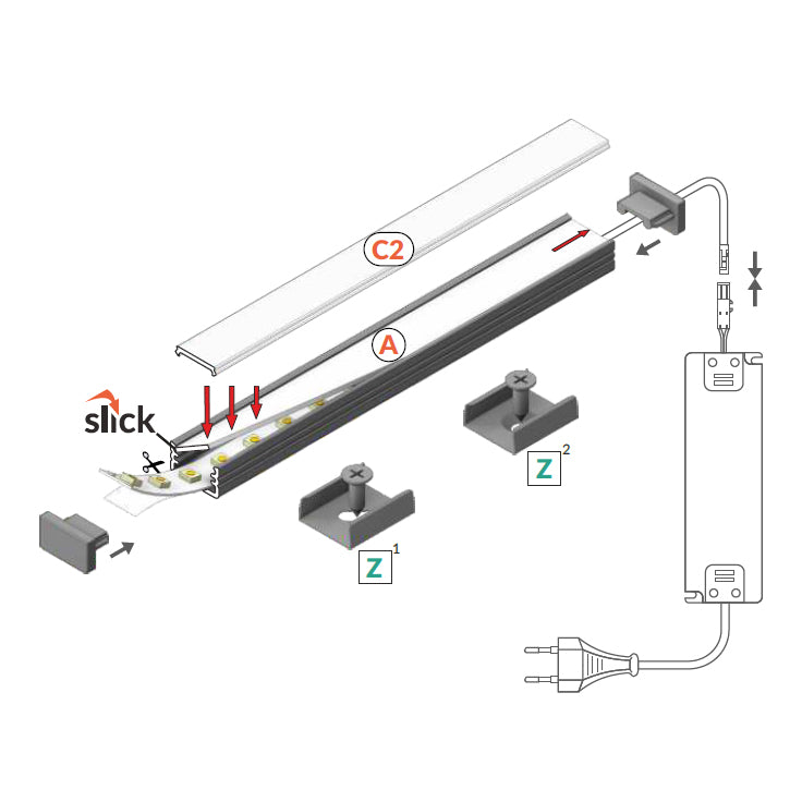 mini8-led-profiili-tarvikkeet
