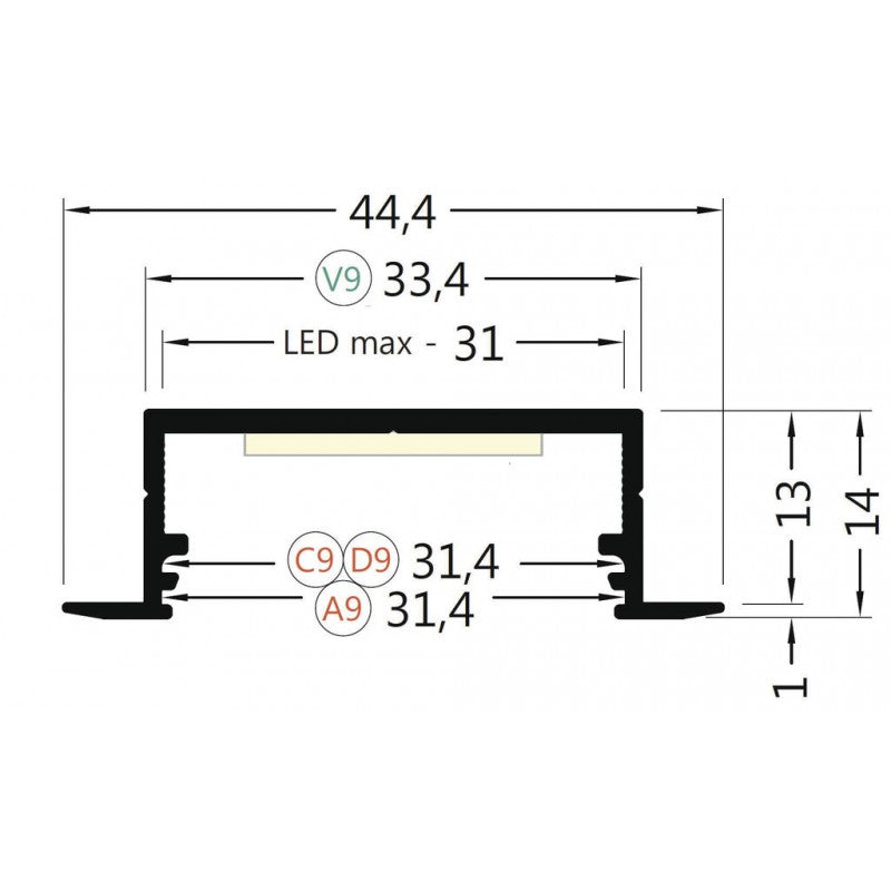 moni30-06-iso-uppoasennettava-led-profiili-mitat