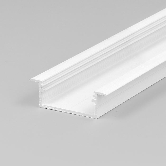 MONI30-06 suurikokoinen, matala uppoasennettava LED-profiili - valkoinen