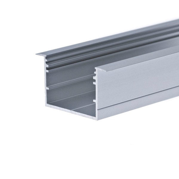 MONI30-07 suurikokoinen uppoasennettava LED-profiili, syvä malli. Näyttävä iso profiili LED-valonauhojen asennukseen.