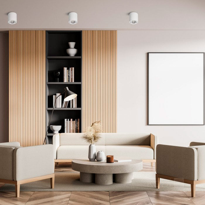 Taklampa OH36 GU10 max. 30W vit, rund