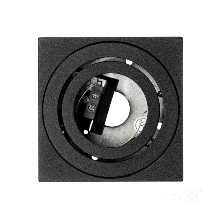 Taklampa OH37 GU10 max. 30W svart, fyrkantig