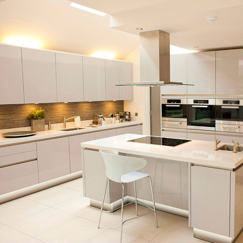 2W 12V LED-möbellampa OVAL borstat stål, 200lm CRI80, IP20, dimbar