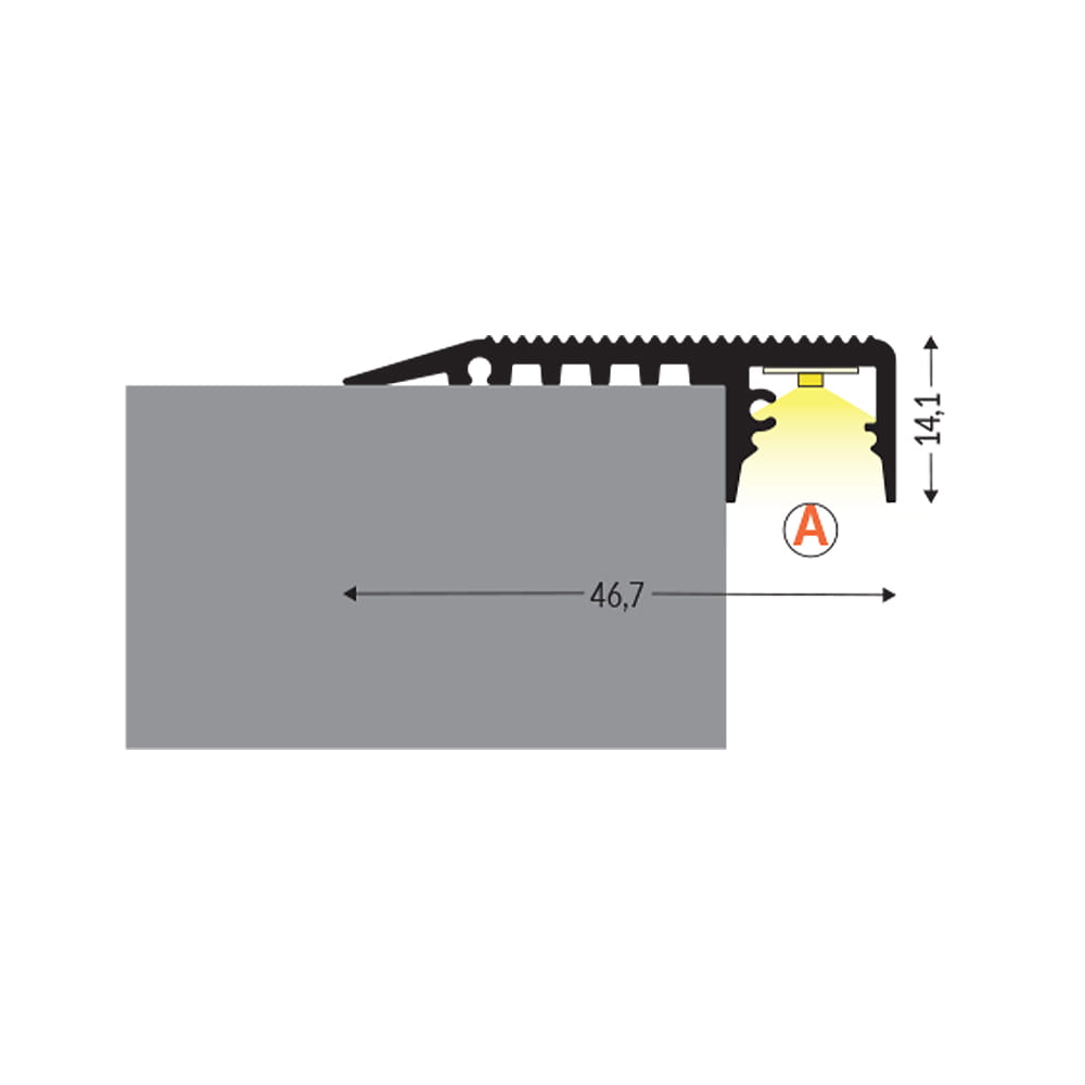 porras10 DOWN-led-profiili-valaistus