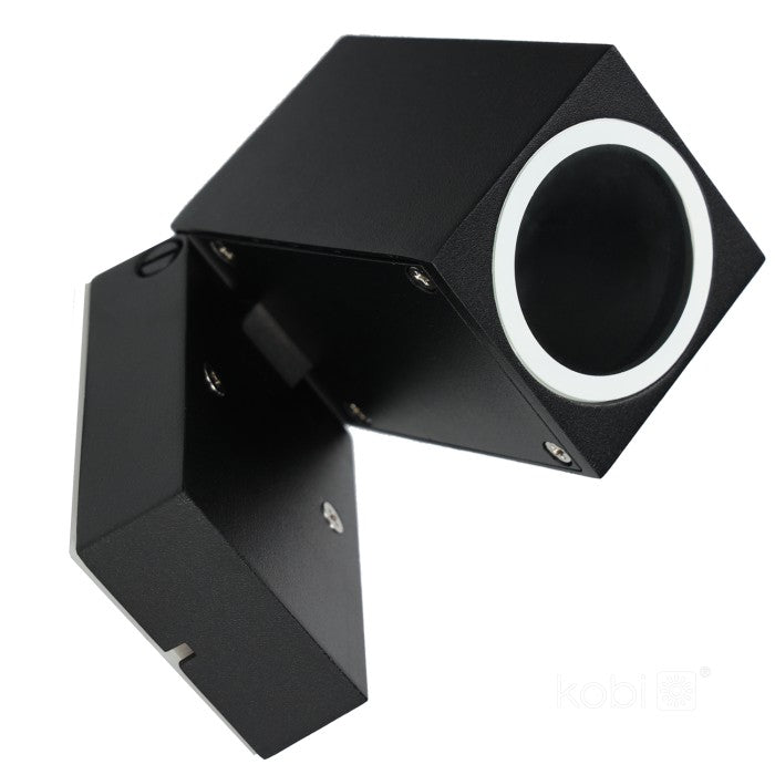 LED-vägglampa QUAZAR 15 vridbar, svart IP44