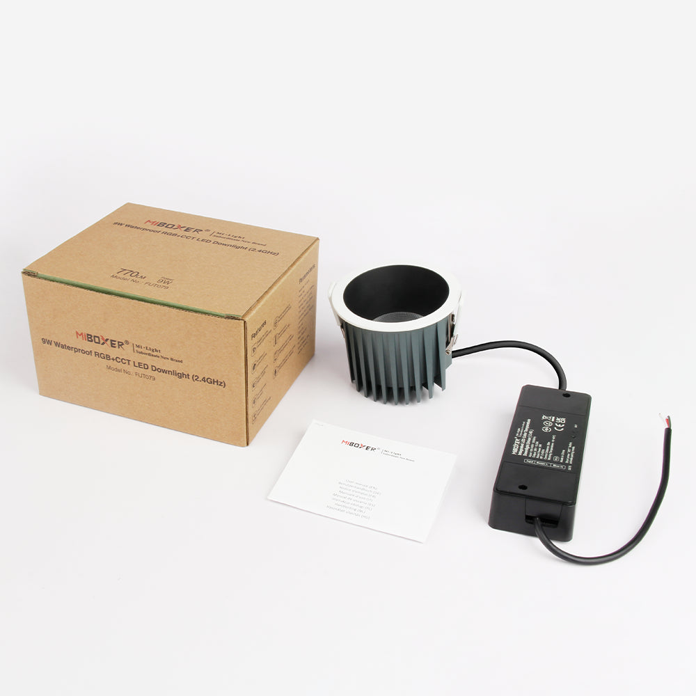 9W RGB+CCT fukttålig LED-downlight IP54 770lm FUT079 - Smart LED 2.4G