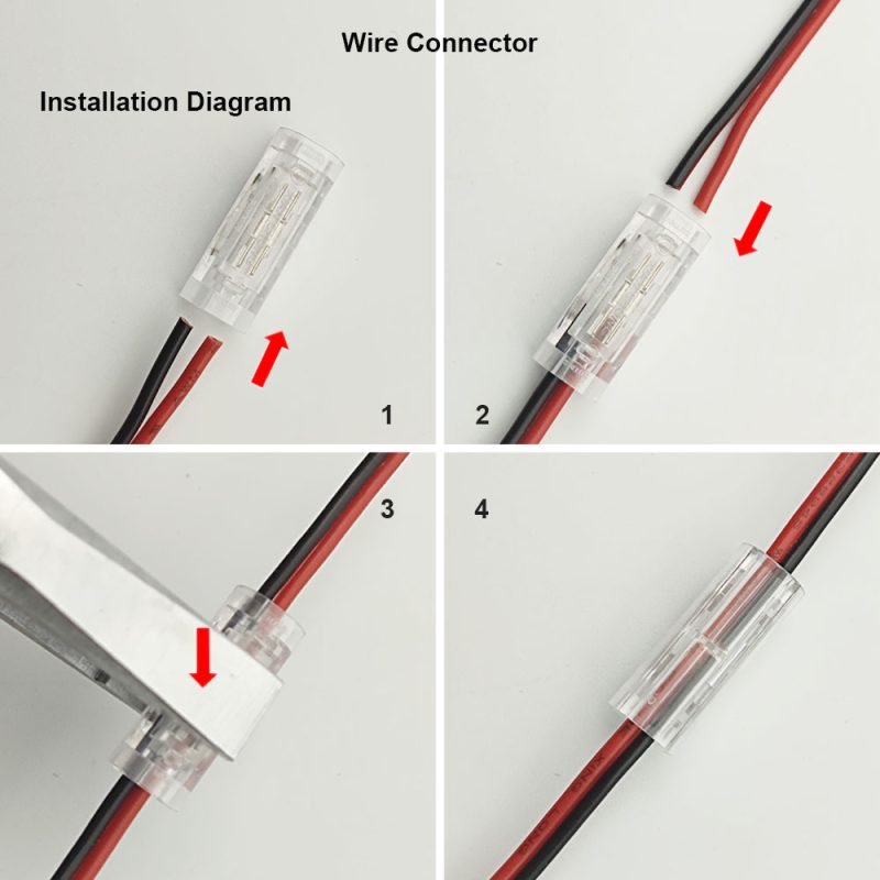 2-delad enkel kabelanslutning för LED-remsor max. 5A - Wire-X2