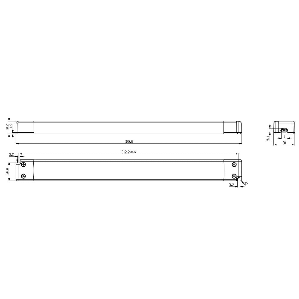 200W 24V SLIM LED-transformator