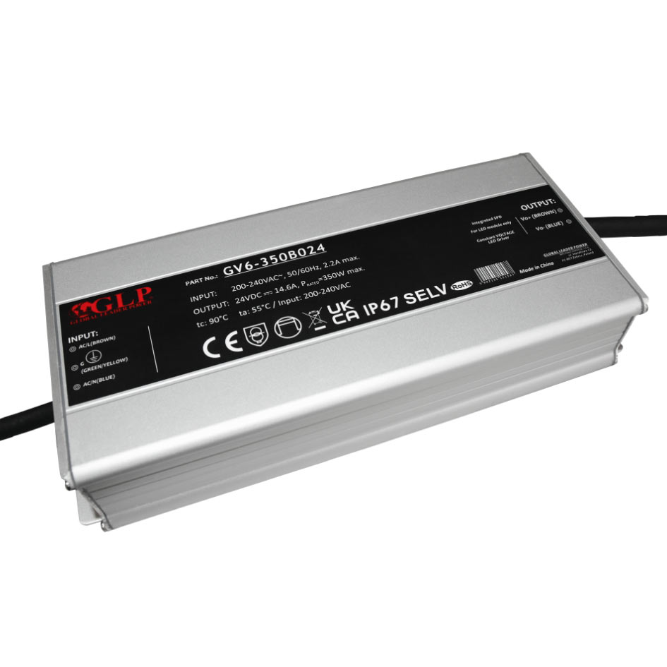 350W 24V LED-transformator, IP67