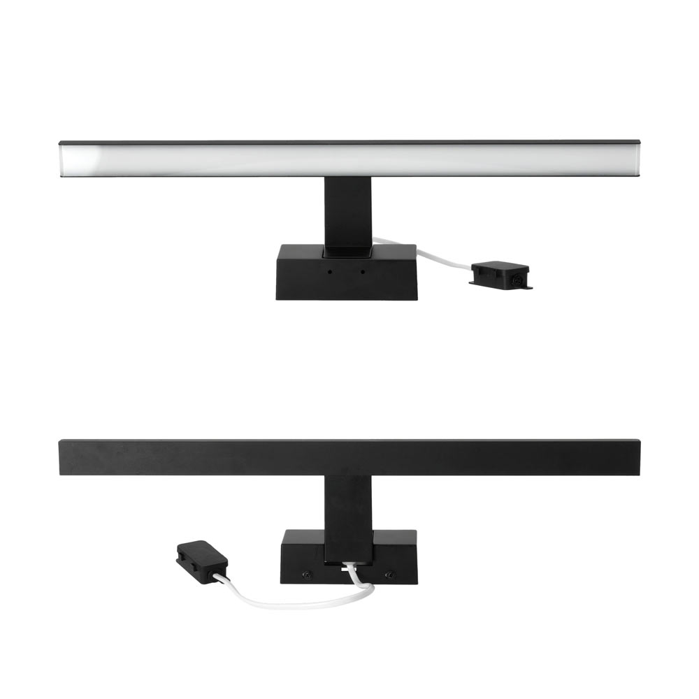 LED-spegellampa svart 4000K LUMIREFLECT IP44