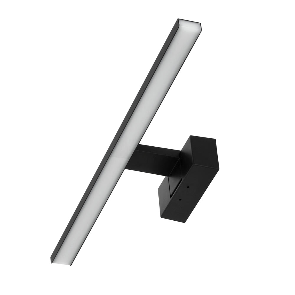 LED-spegellampa svart 4000K LUMIREFLECT IP44