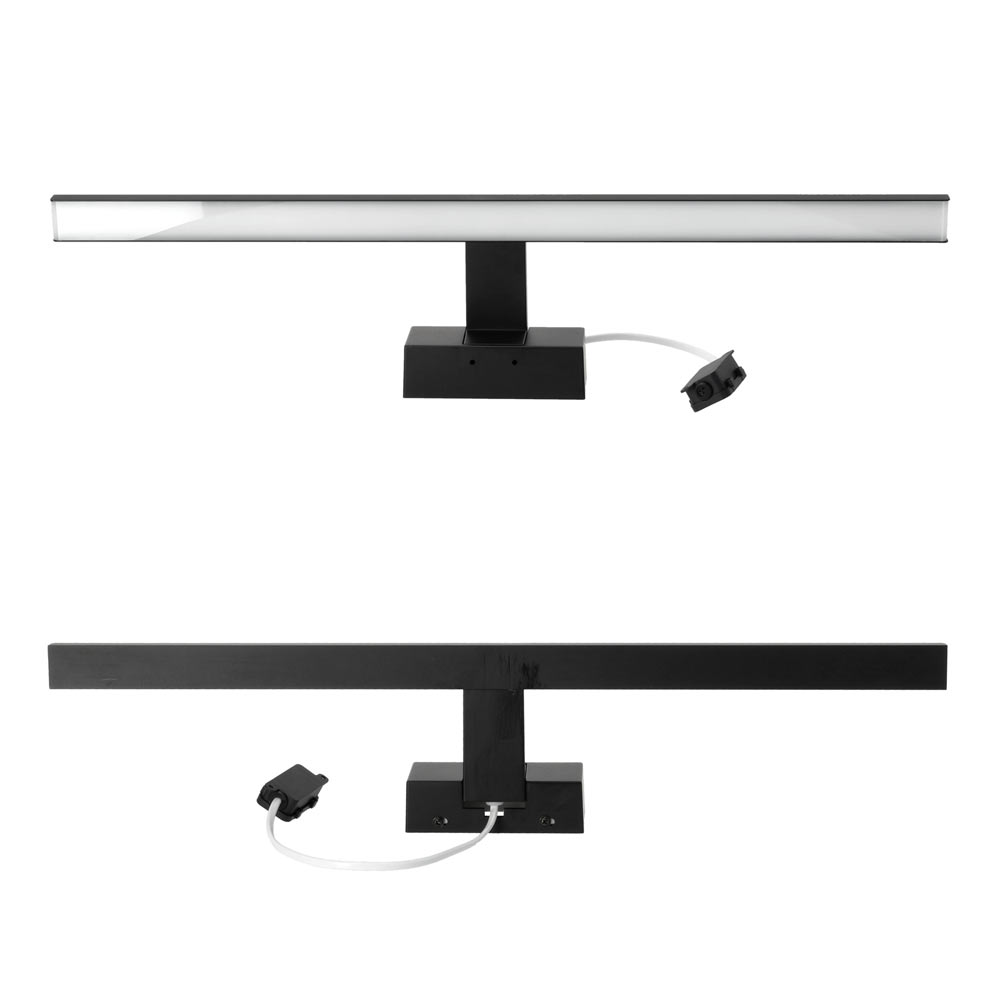 LED-spegellampa svart 4000K LUMIREFLECT IP44