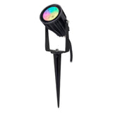 RGB+CCT LED garden light with ground spike, multicoloured lighting and dimming function