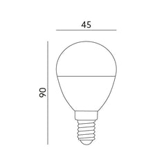 9W E14 LED bulb dimensions