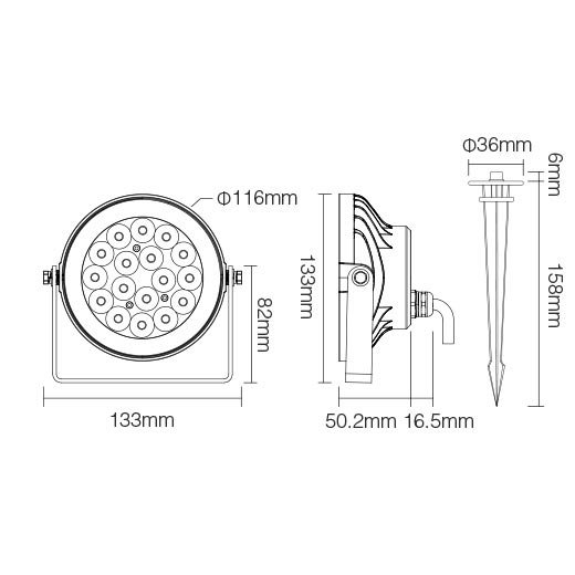 9w-rgb-cct-puutarhavalaisin-ip66-mitat