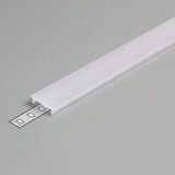 LED-profiilin diffuusori, 1m pituinen, painettava click-kansi läpinäkyvässä materiaalissa.