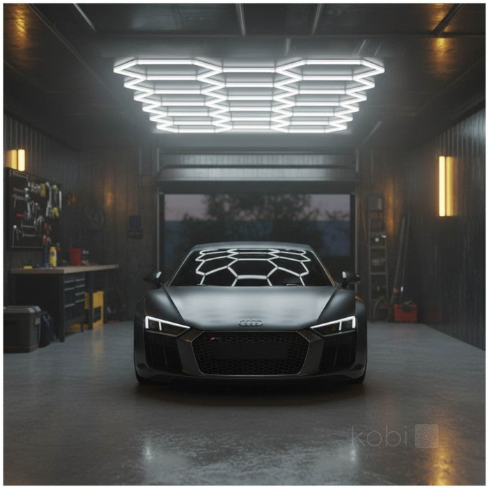 LED HEXLINE 300x516cm hexagon-taklampa