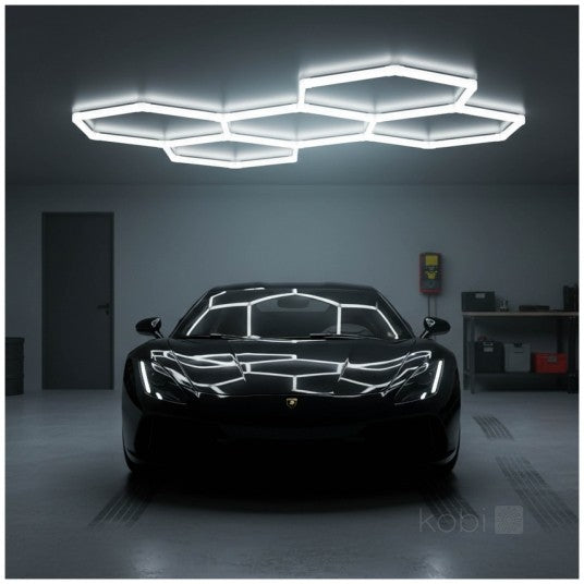LED HEXLINE 208x300cm hexagon-taklampa