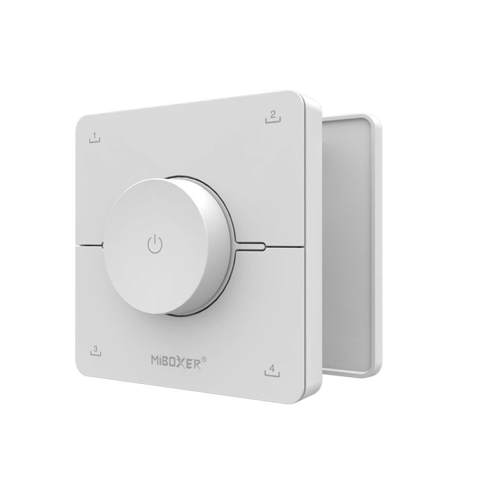 Trådlös 1-kanals LED-väggkontroller + 4 scener vitt, dimning och CCT-färgtemperaturkontroll K0-W - Easy RF 2.4G