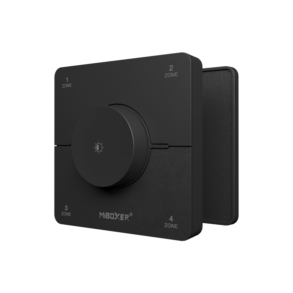 Langaton 4-kanav LED-seinäsäädin musta, himmennys ja CCT-värilämpötilasäätö K0S-B - Easy RF 2.4G