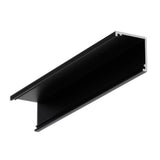 LED-kulmaprofiili 2m mustana, kulmaan asennettava alumiiniprofiili LED-nauhoille.