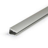 LASI10 LED-profiili lasin reunaan 2m anodisoitua alumiinia, käytetään lasihyllyjen valaistukseen.