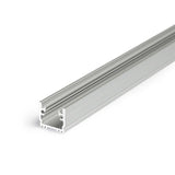 LATTIA12 LED-profiili lattiaan, 2m anodisoitua alumiinia, kestävä ja uppoasennettava LED-alumiinilista.